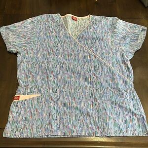 Dickies Colorful Patterned Scrub Top